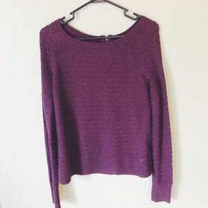 american eagle maroon sweater